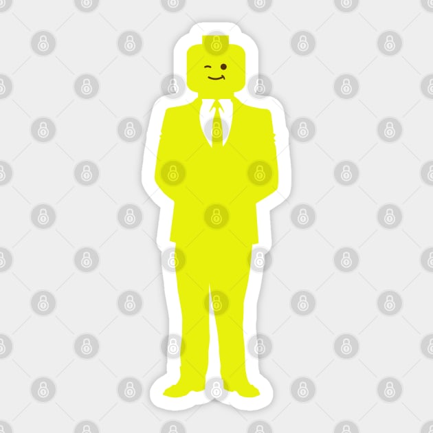 Minifig Business Man Sticker by ChilleeW